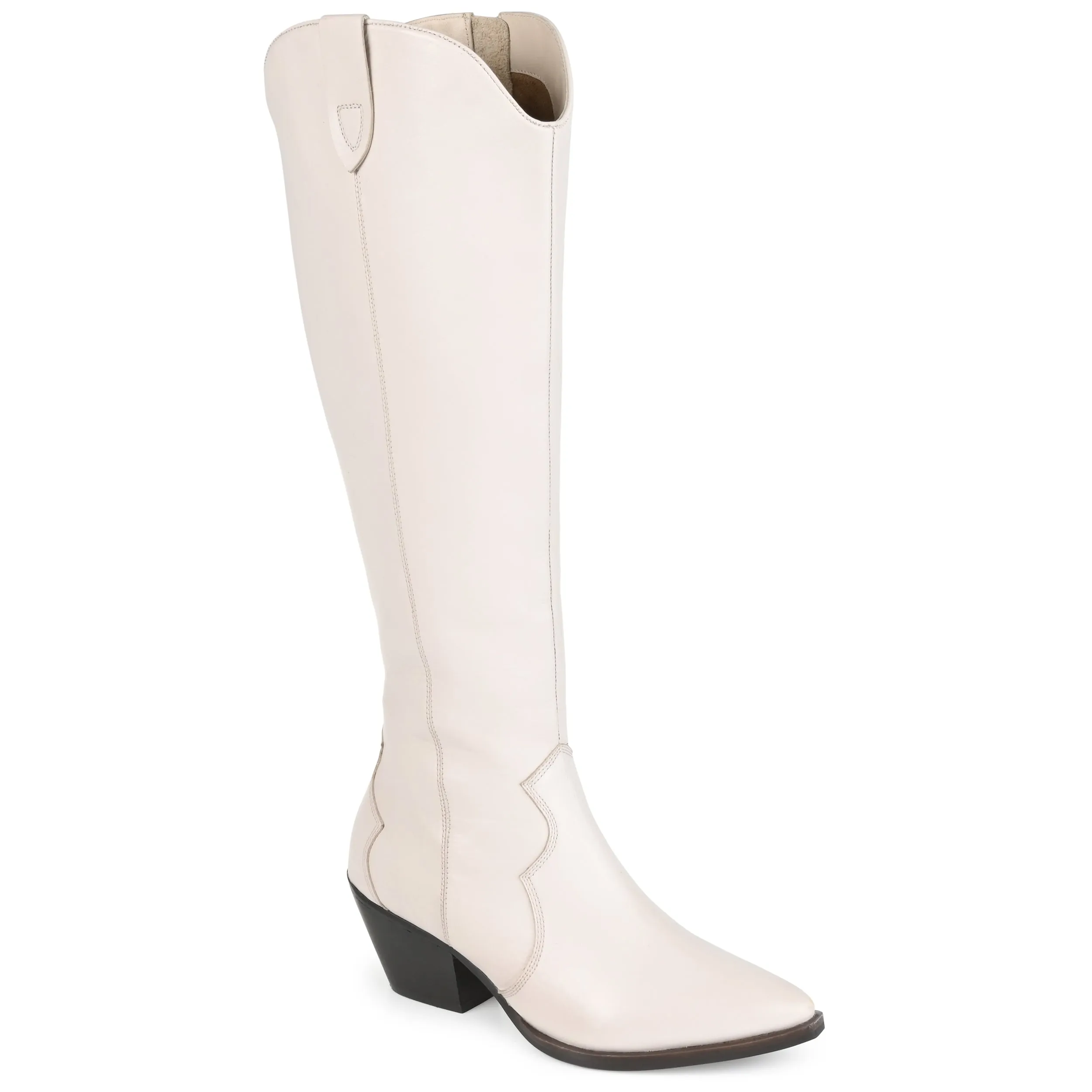 Journee Signature Wide Calf Women's Genuine Leather Tru Comfort Foam Pryse Boot