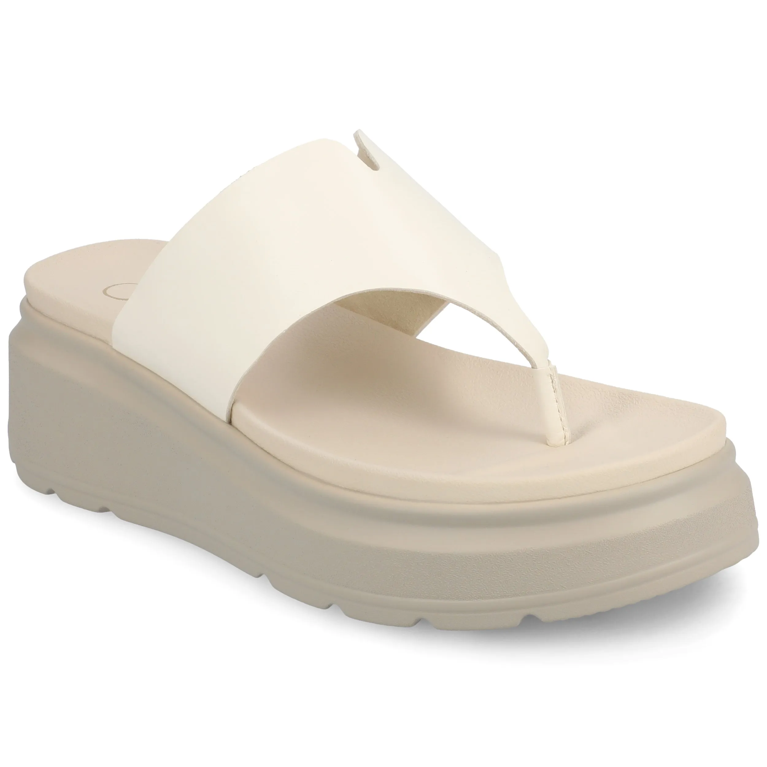 Journee Women's Carah Flip Flop Wedge Sandals