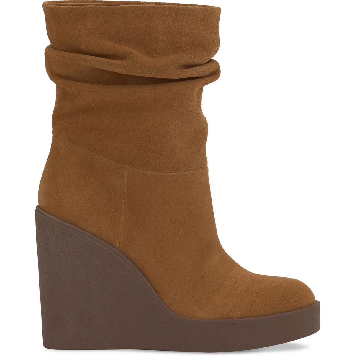 JS-MYNETTE Womens Comfort Insole Leather Mid-Calf Boots