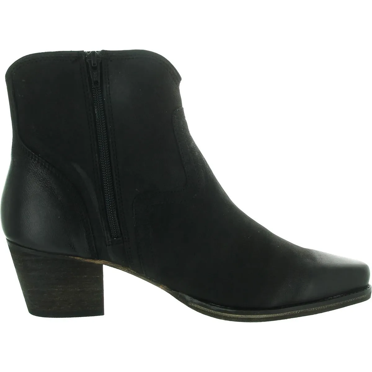 Juniper Womens Zipper Leather Ankle Boots