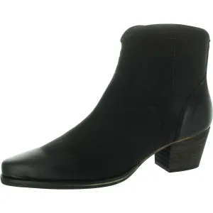 Juniper Womens Zipper Leather Ankle Boots