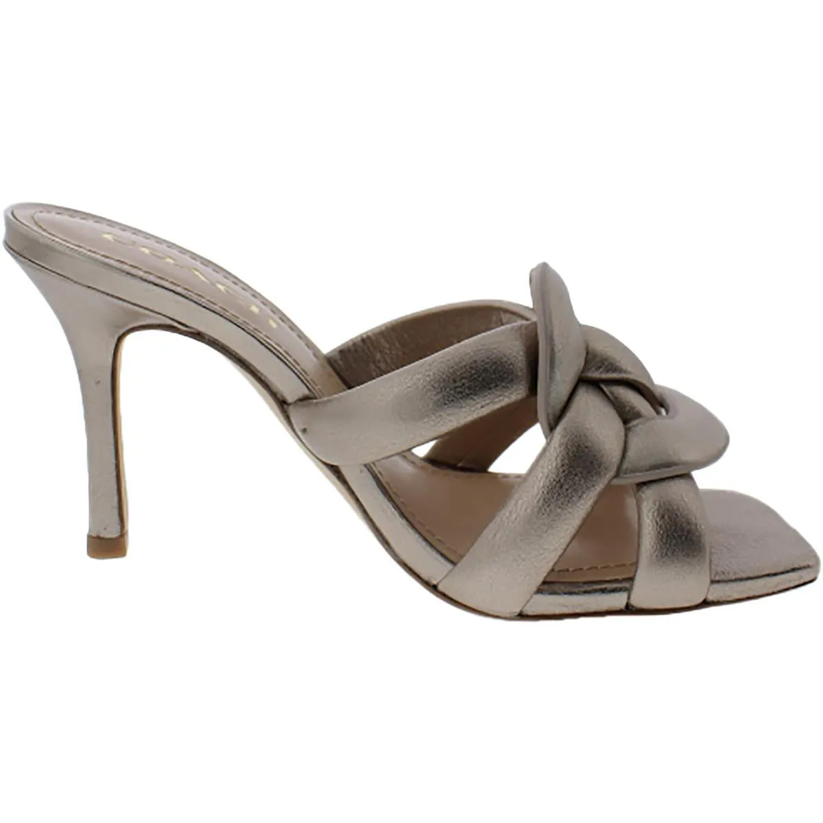 Kellie Metallic Womens Metallic Leather Square Toe Heels
