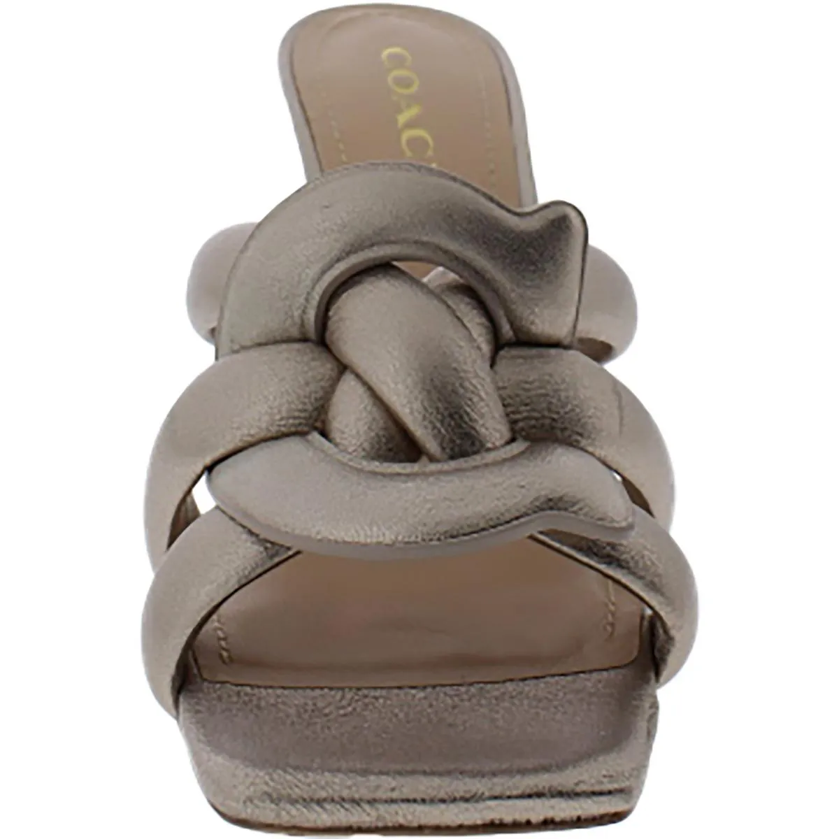 Kellie Metallic Womens Metallic Leather Square Toe Heels