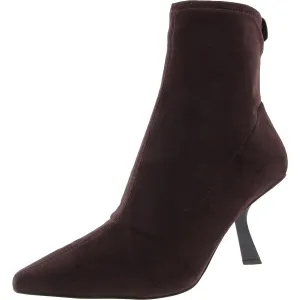 Kelsa Womens Solid Faux Suede Booties