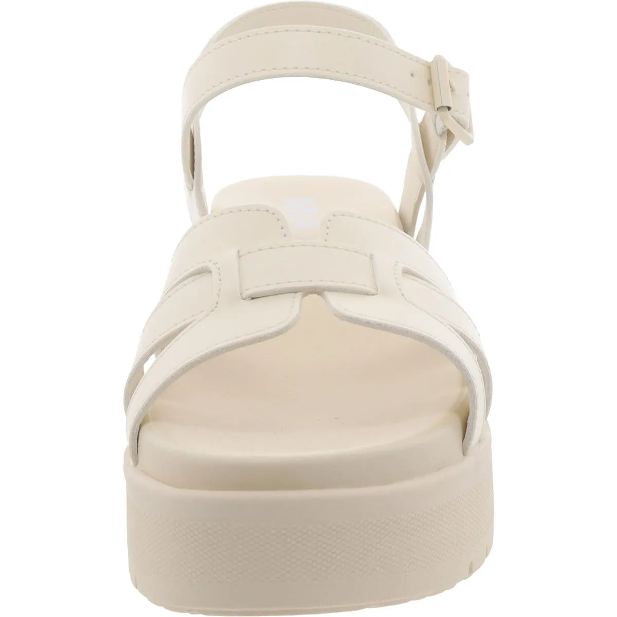 KENEDI Womens Faux Leather Round toe Ankle Strap