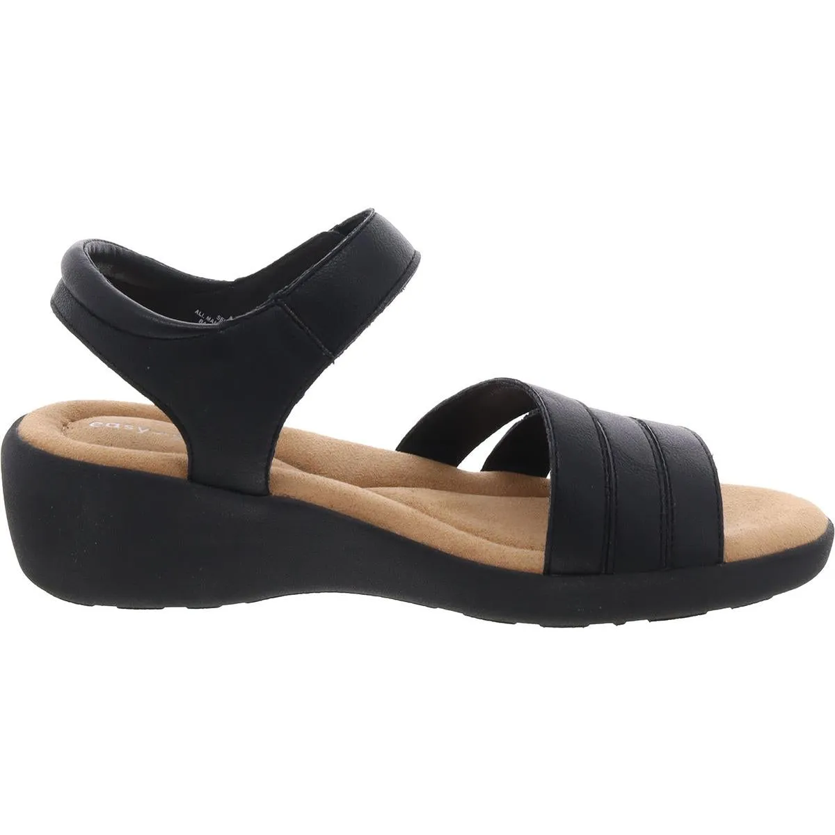 Kenton 3 Womens Faux Leather Open Toe Wedge Sandals