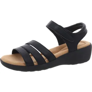 Kenton 3 Womens Faux Leather Open Toe Wedge Sandals