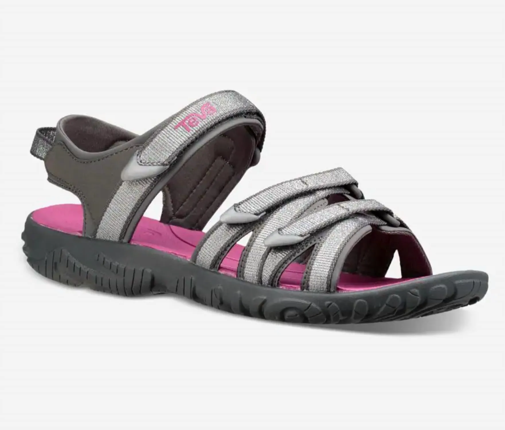 Kids Tirra Sandal In Silver/magenta
