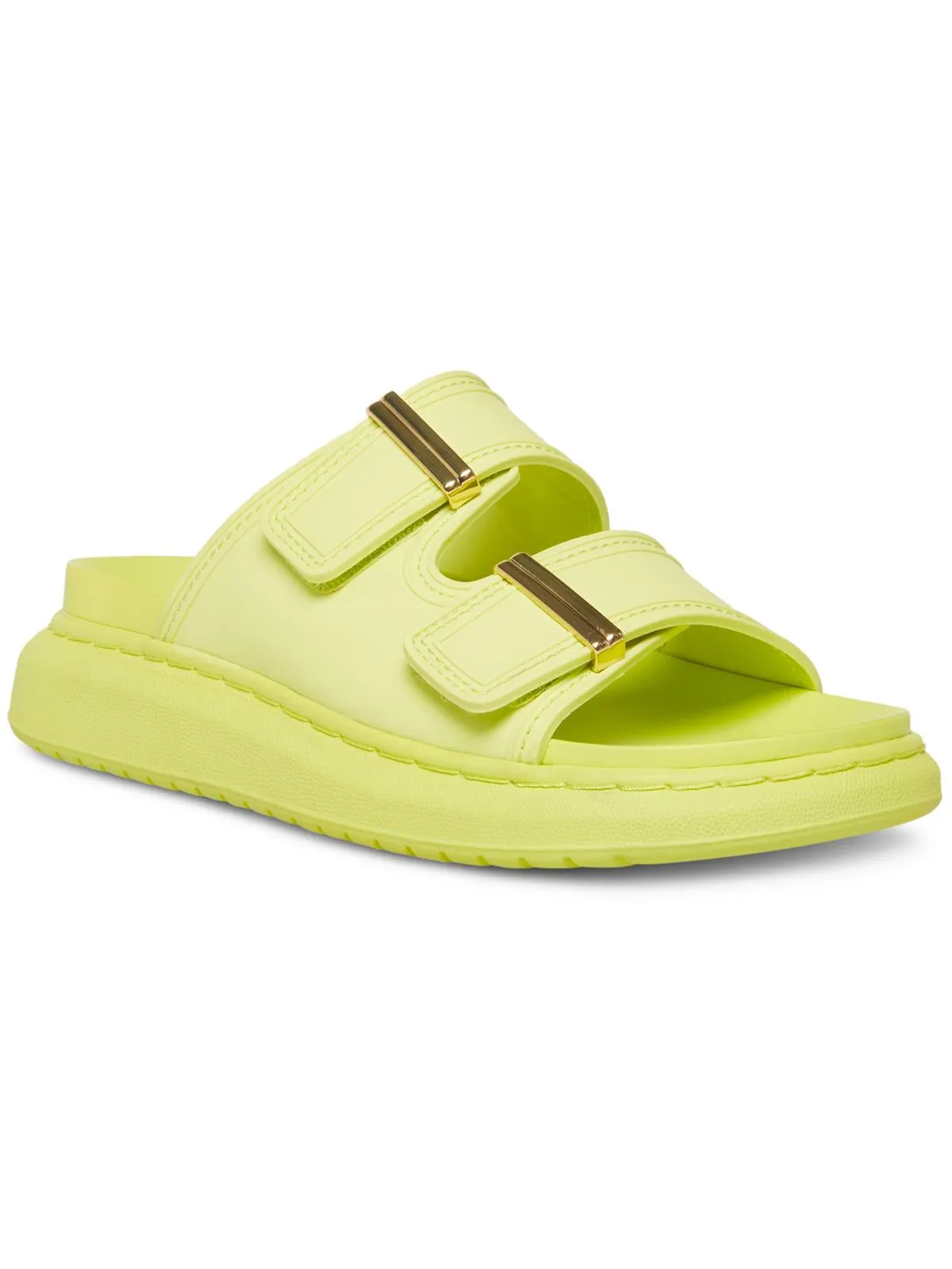 Kingsley Womens Strappy Slip On Slide Sandals