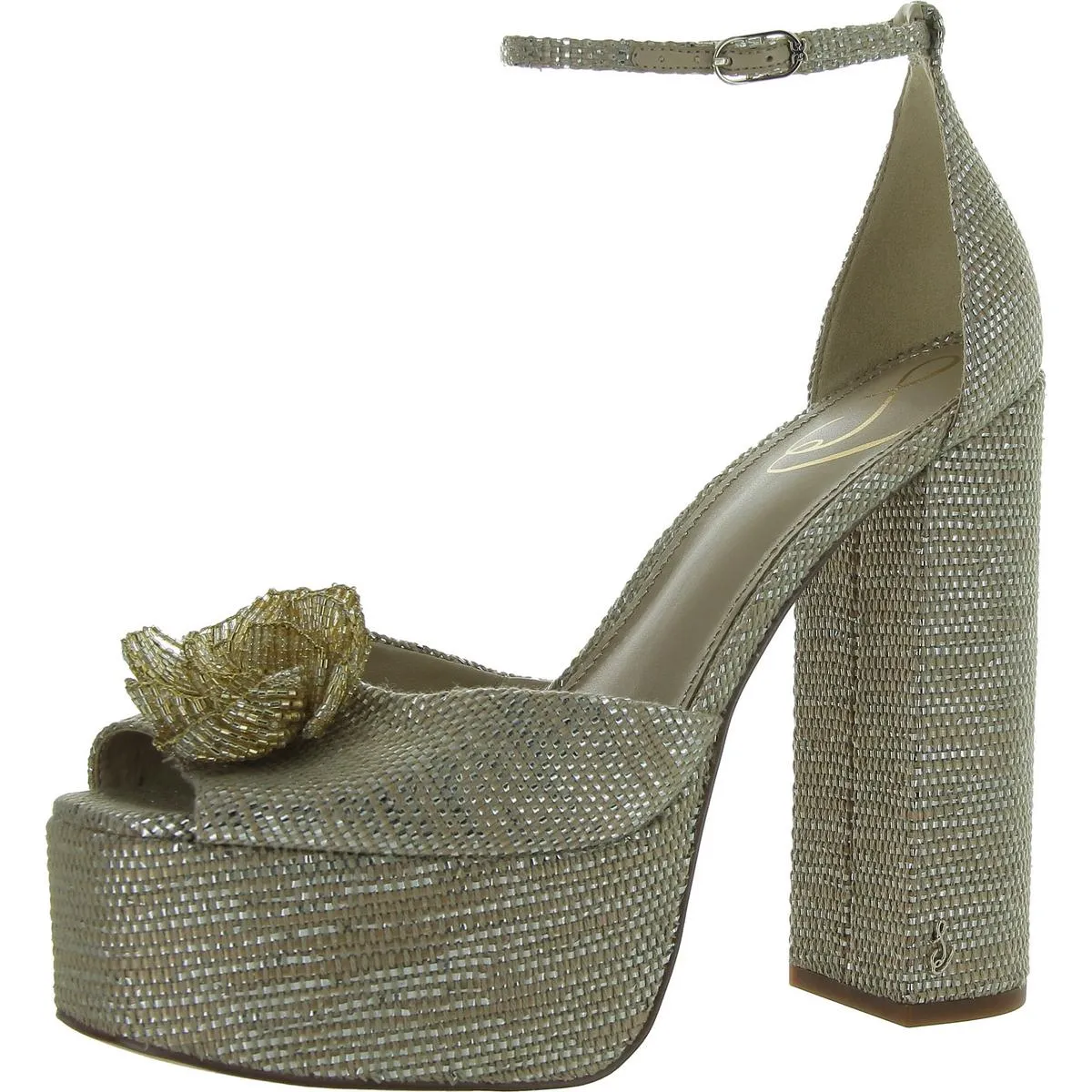Kori Flora Womens Woven Ankle Strap Platform Sandals