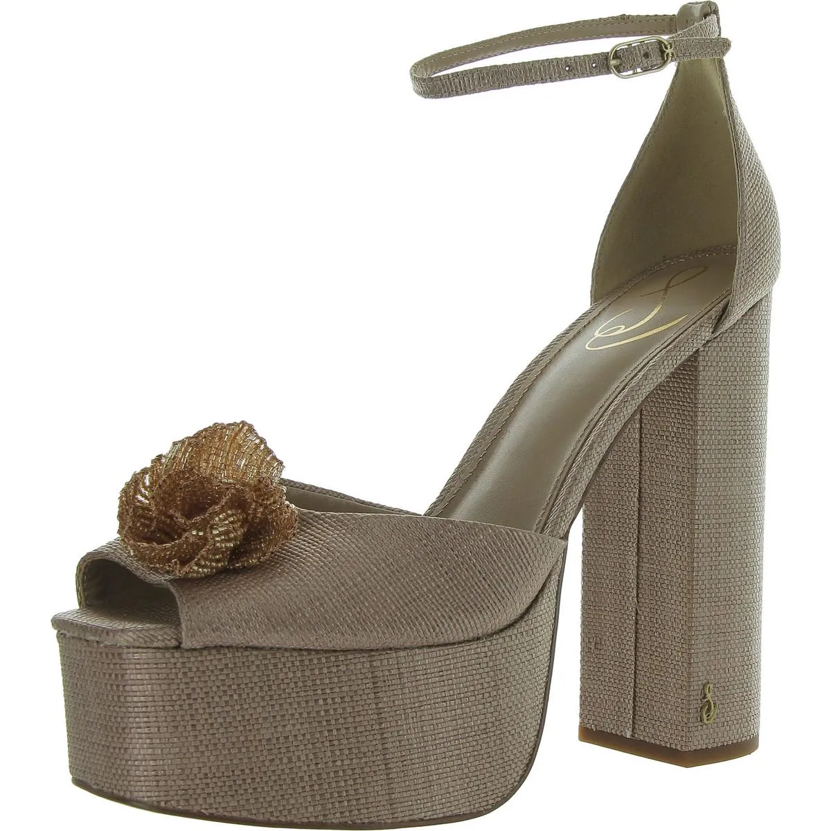 Kori Flora Womens Woven Ankle Strap Platform Sandals
