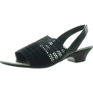KSELMANN Womens Knit Manmade Slingback Sandals