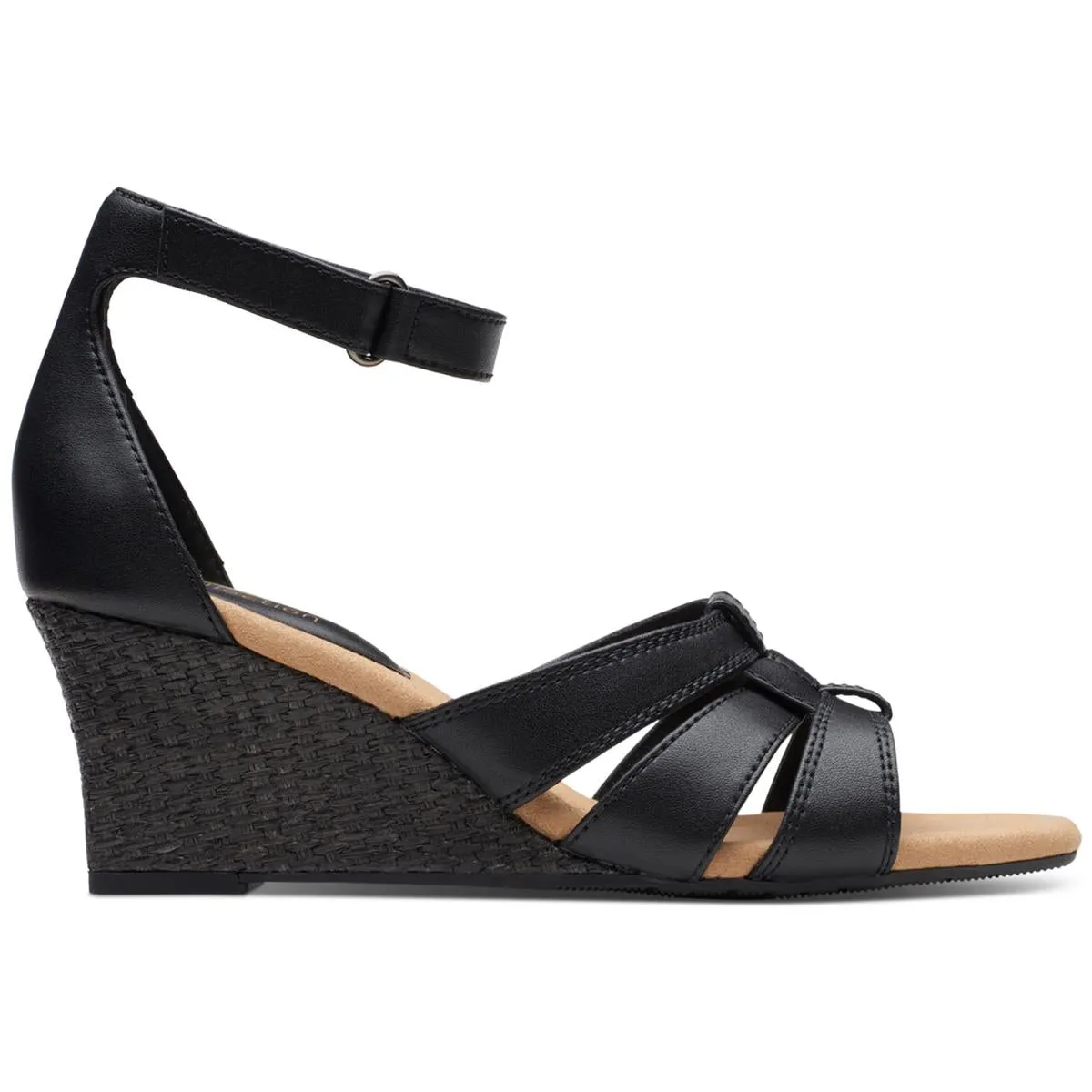 Kyarra Joy Womens Leather Ankle Strap Wedge Sandals