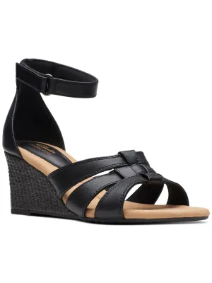 Kyarra Joy Womens Leather Ankle Strap Wedge Sandals