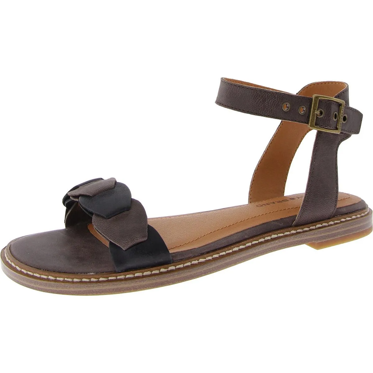 Kyndall Womens Slip On Buckle Ankle Strap