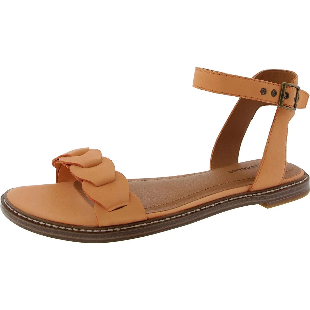 Kyndall Womens Slip On Buckle Ankle Strap