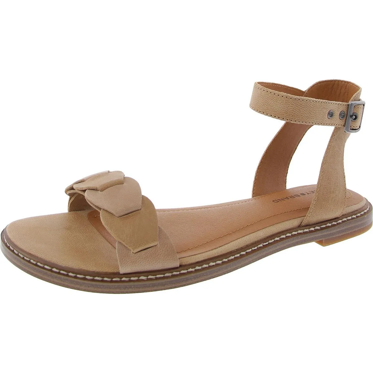 Kyndall Womens Slip On Buckle Ankle Strap