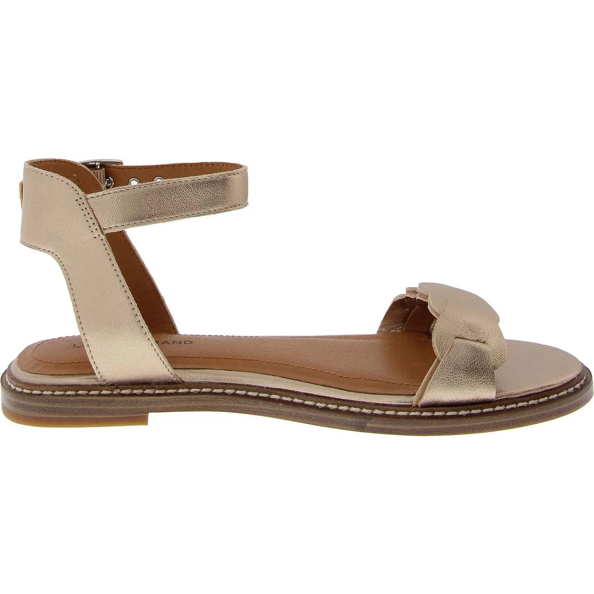 Kyndall Womens Slip On Buckle Ankle Strap