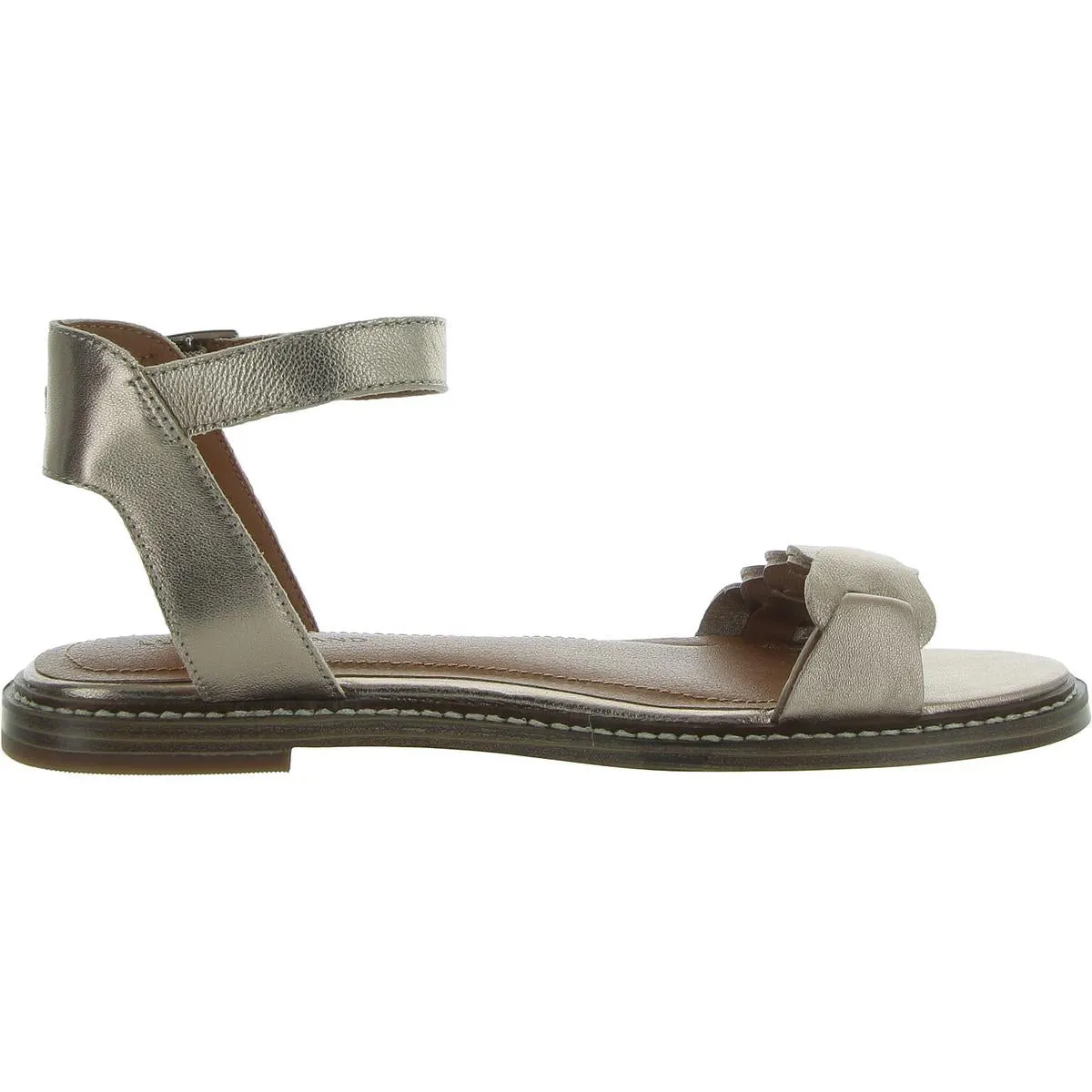 Kyndall Womens Slip On Buckle Ankle Strap