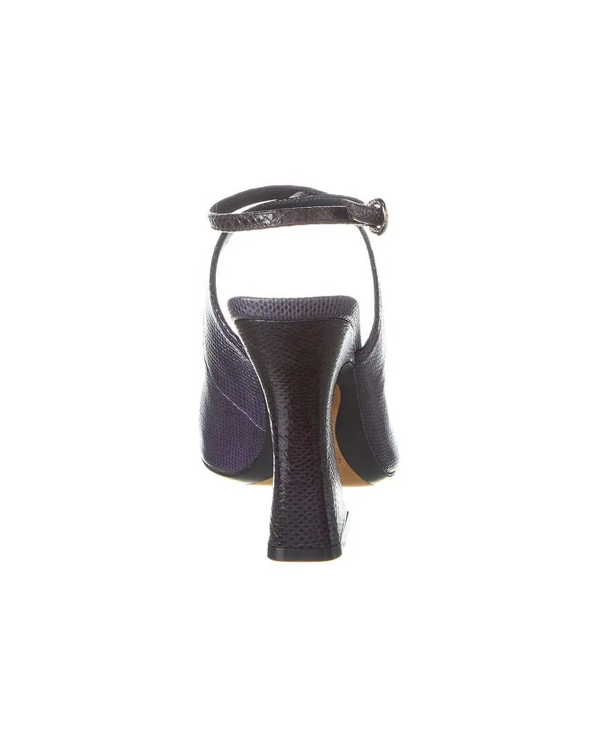 LANVIN Smile Embossed Leather Sandal