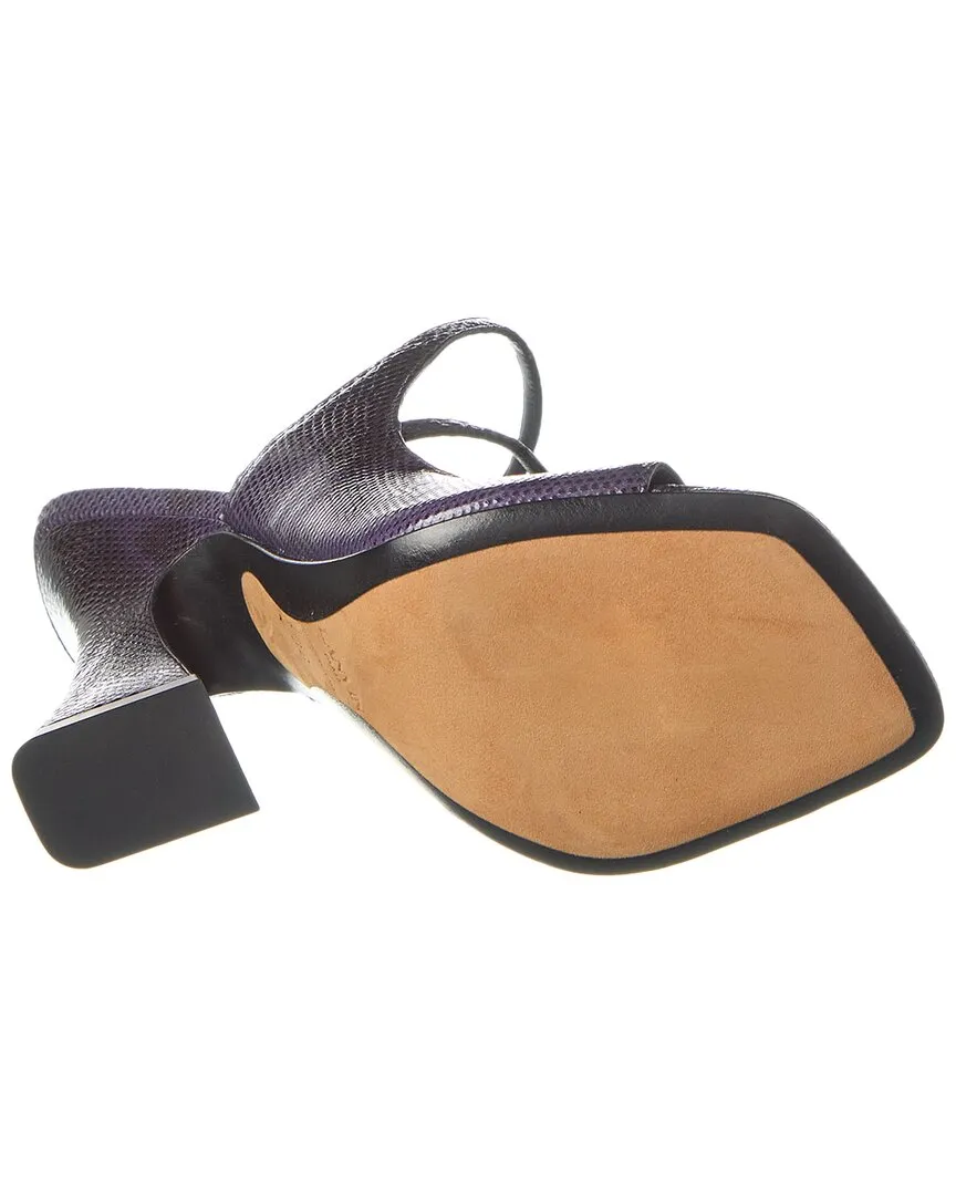LANVIN Smile Embossed Leather Sandal