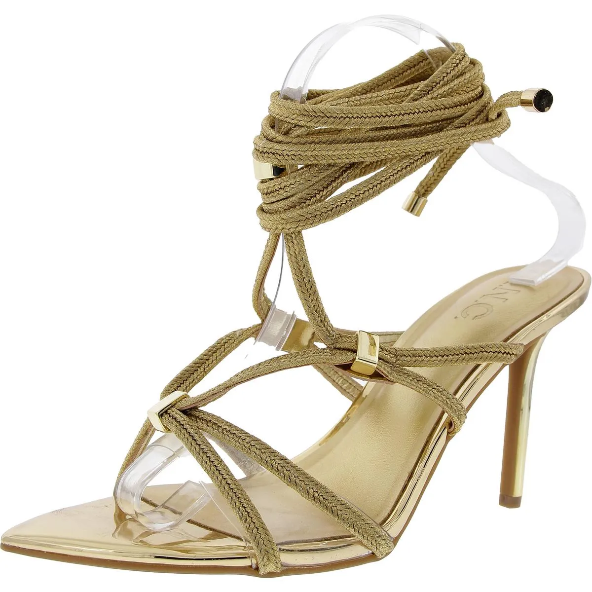 Laqueta Womens Padded Insole Faux Leather Gladiator Sandals