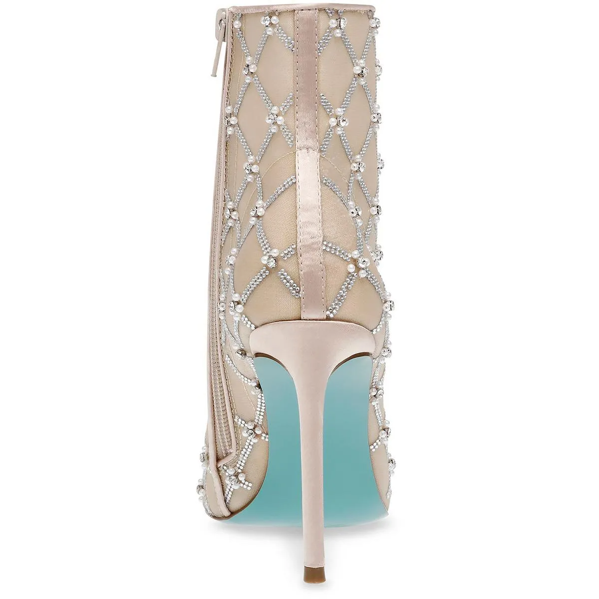 Larkk Womens Embellished Mesh Booties