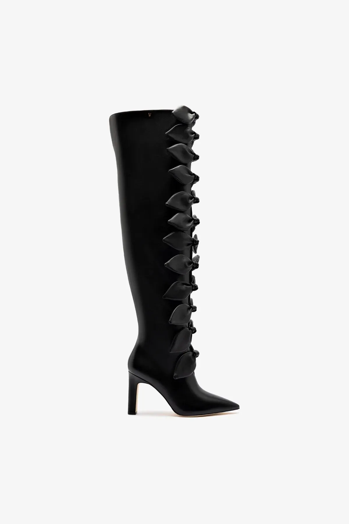 Larroud for Jonathan Cohen: Tie Boot In Black Leather