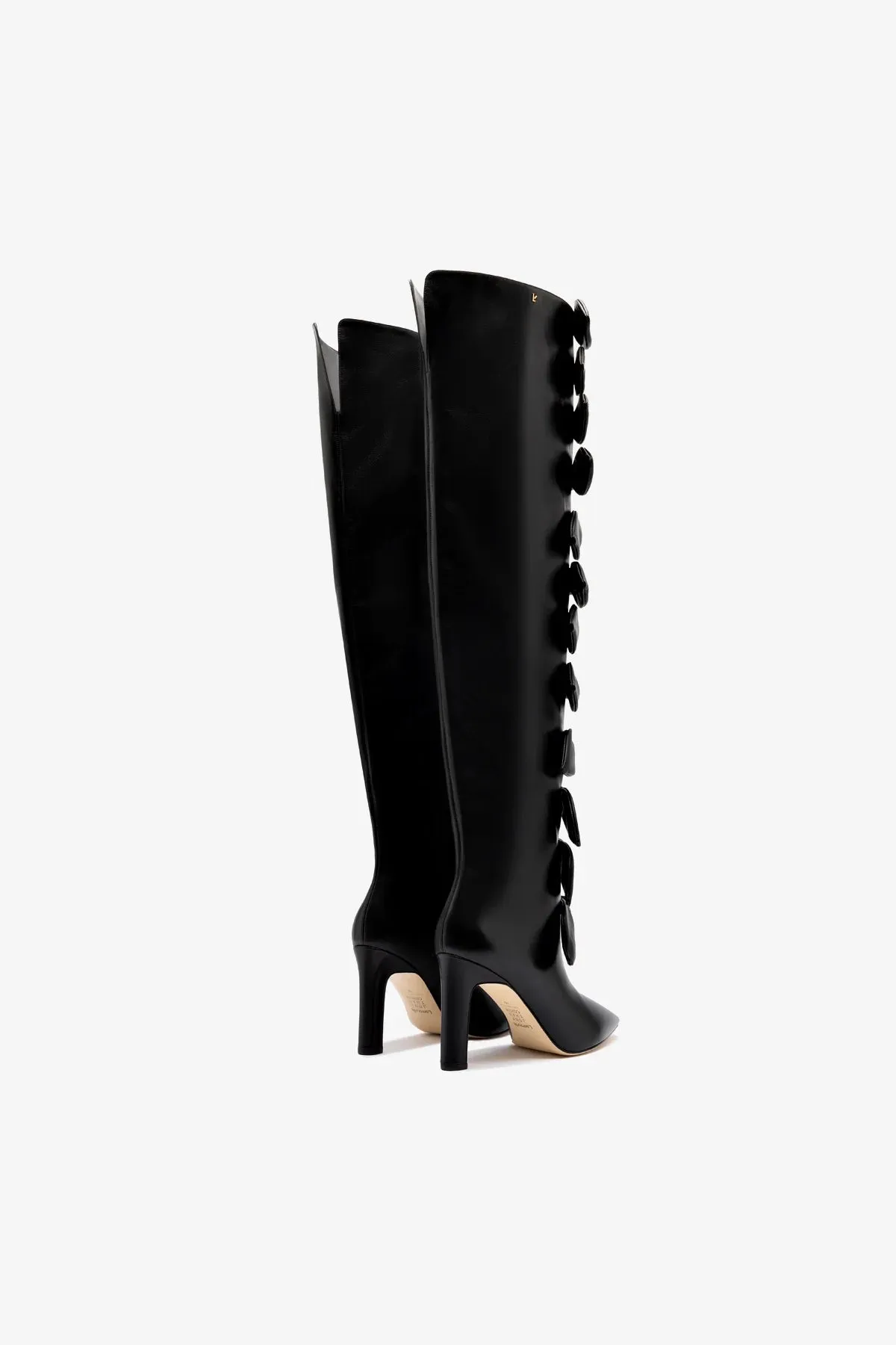 Larroud for Jonathan Cohen: Tie Boot In Black Leather