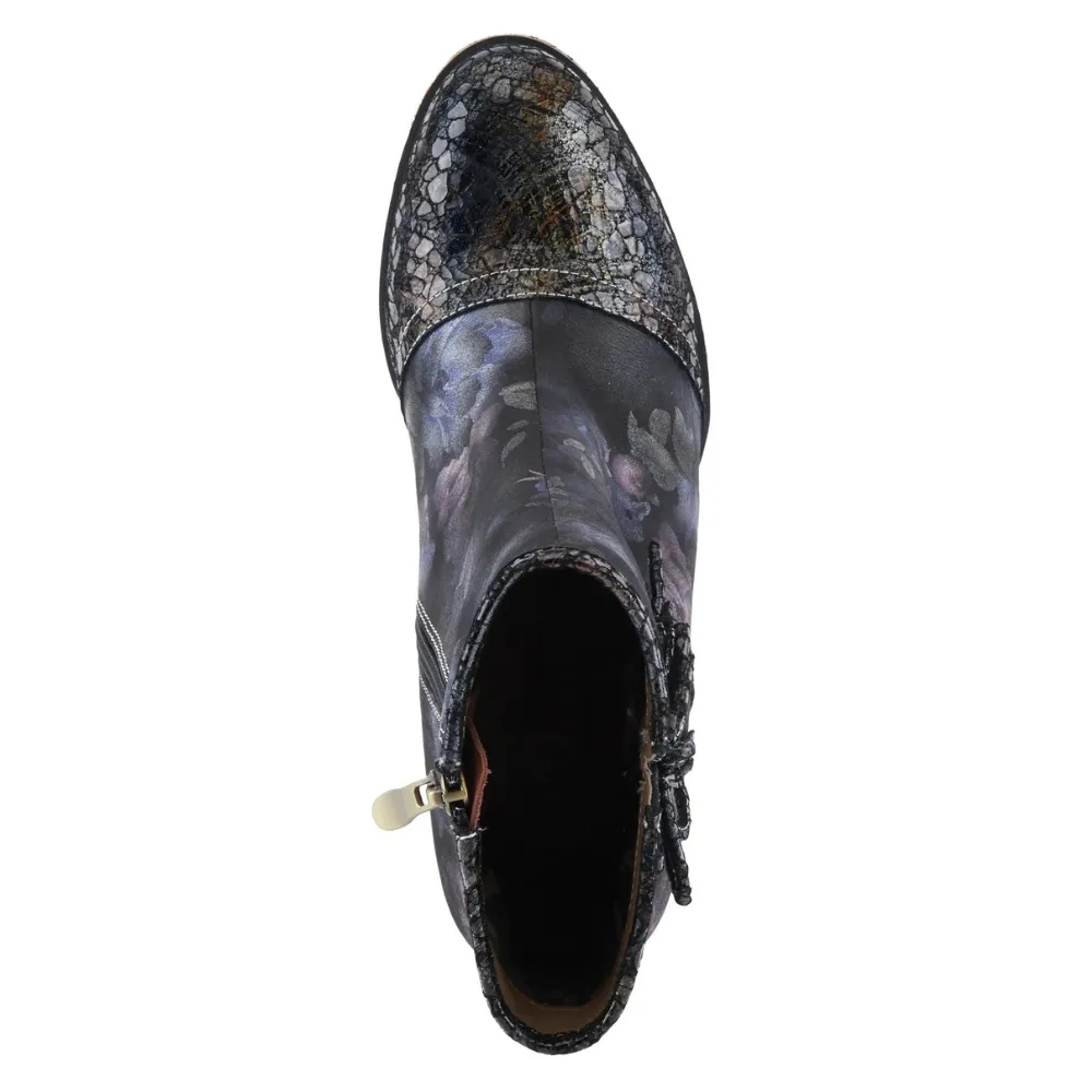 L'artiste By Spring Step Carre Black Multi Boot (Women's)