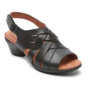 Laurel Woven Sandal In Black