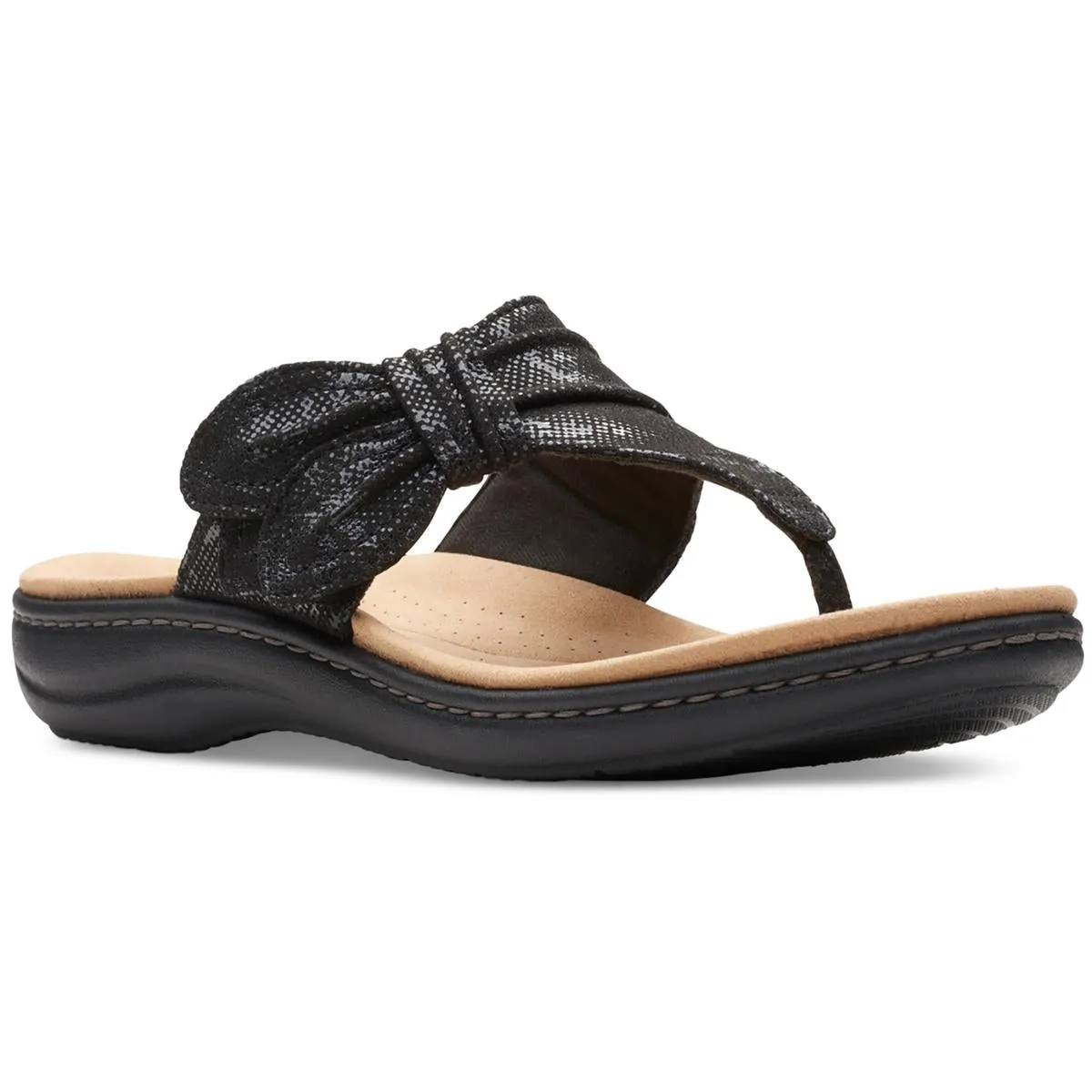 Laurieann Rae Womens Cushioned Footbed Slip On Thong Sandals