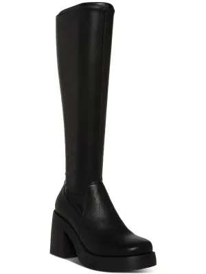 Lax Womens Faux Leather Tall Knee-High Boots