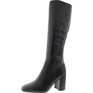 Leah Womens Tall Block Heel Over-The-Knee Boots
