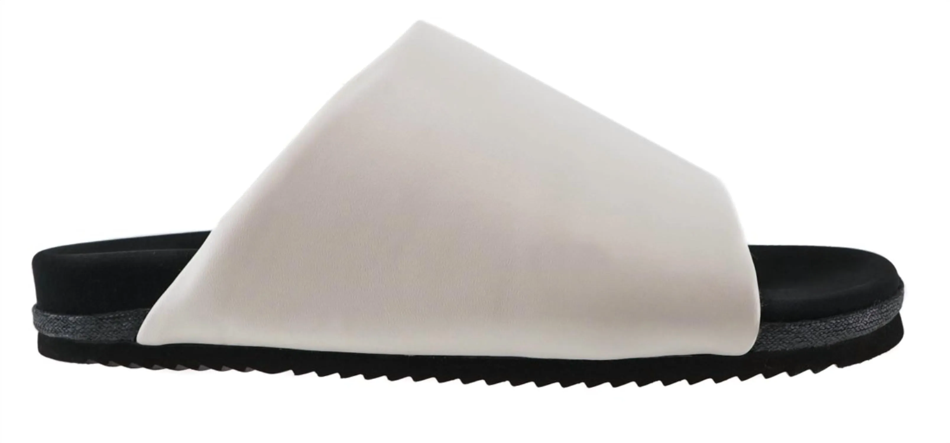 Leather Slider In White