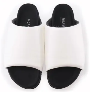 Leather Slider In White