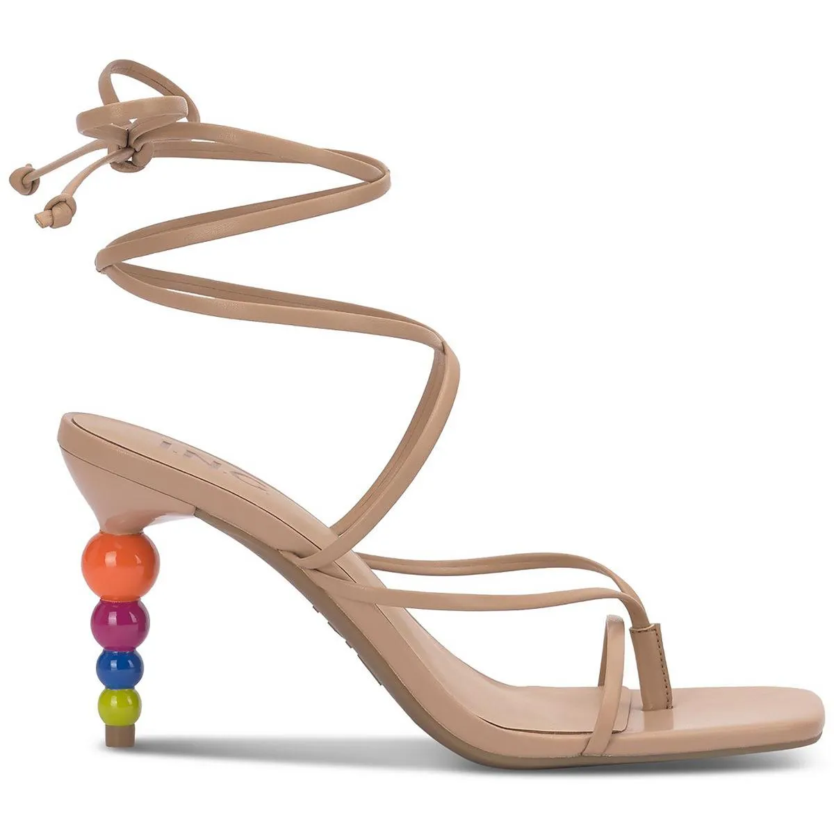 Lellina Womens Faux Leather Strappy Heels