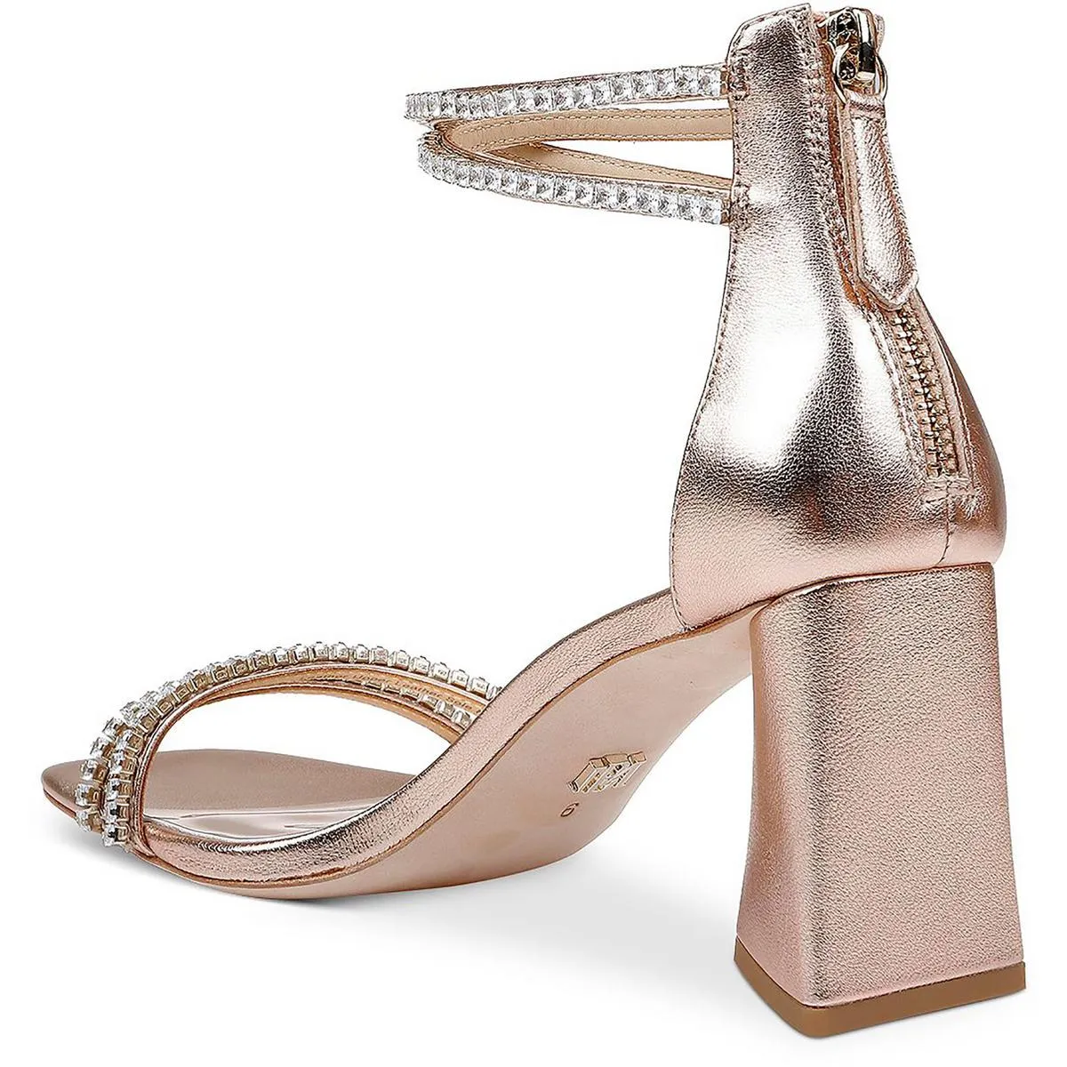 LILLIE Womens Metallic Square toe Heels