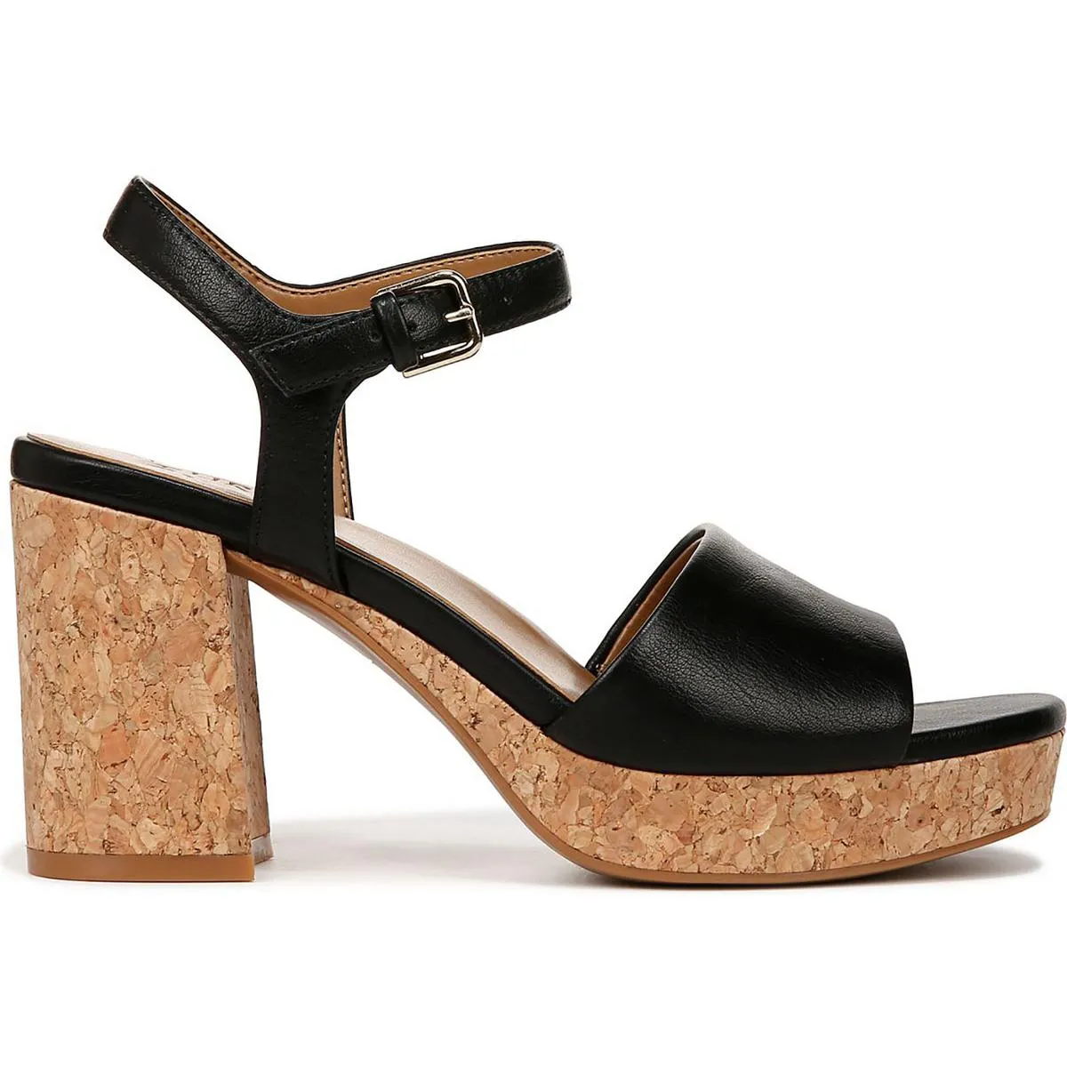 Lilly Womens Faux Leahter Ankle Strap Heels