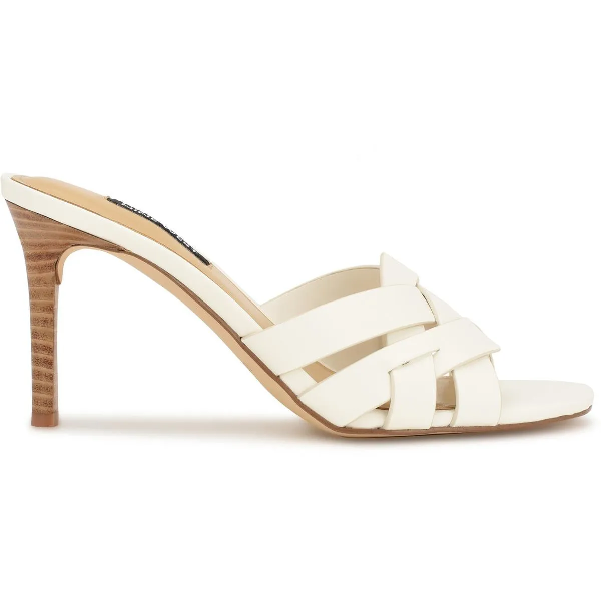 LINETTE3 Womens Cushioned Footbed Faux Leather Mule Sandals