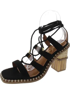 Lonor Womens Microsuede Faux Suede Heels