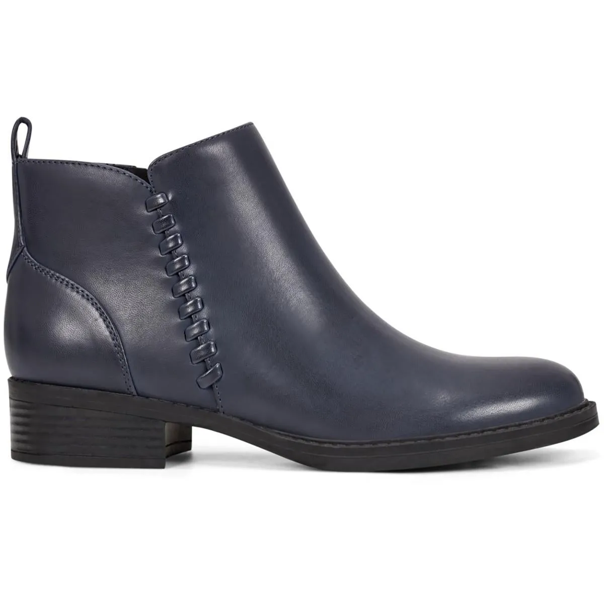 Lorand Womens Faux Leather Zip Up Ankle Boots