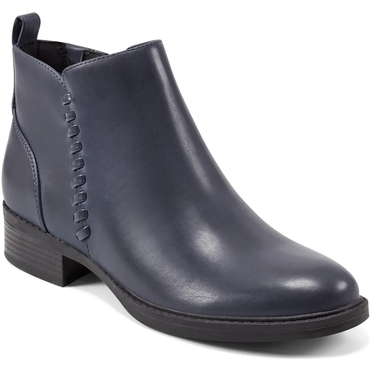 Lorand Womens Faux Leather Zip Up Ankle Boots