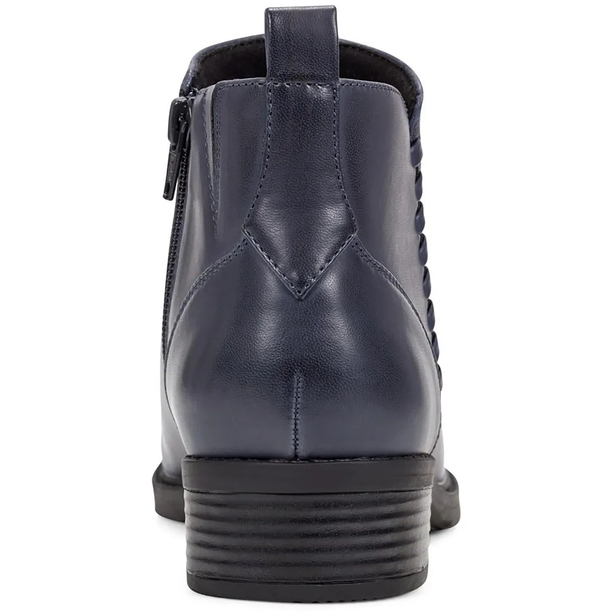 Lorand Womens Faux Leather Zip Up Ankle Boots