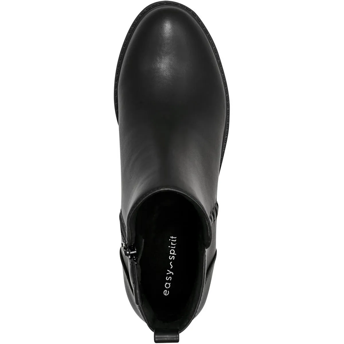 Lorand Womens Faux Leather Zip Up Ankle Boots