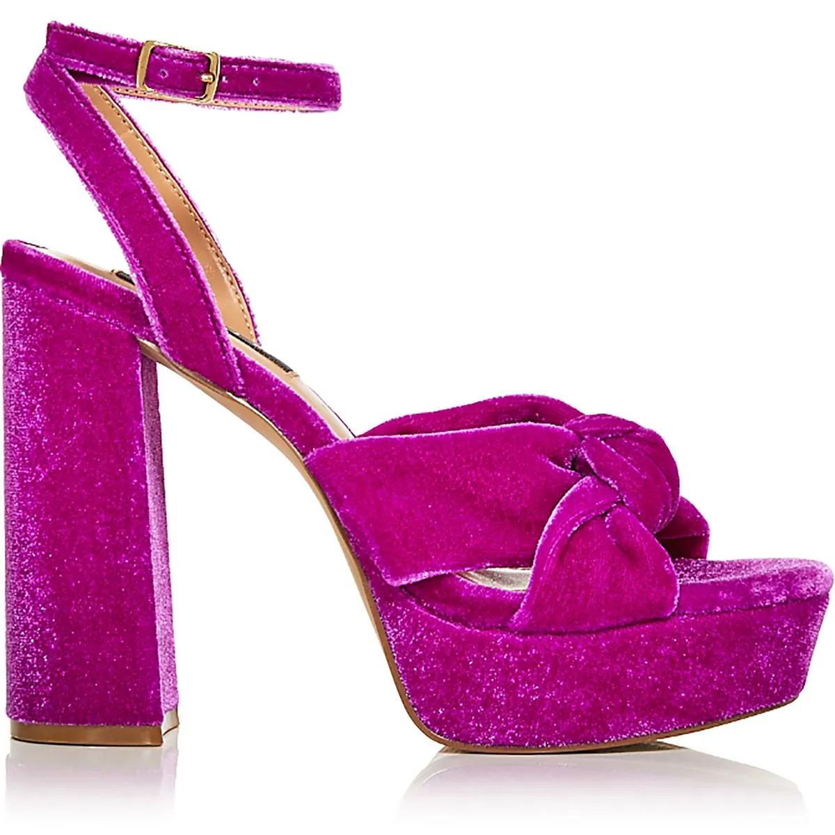 Lory Womens Velvet Square Toe Heels