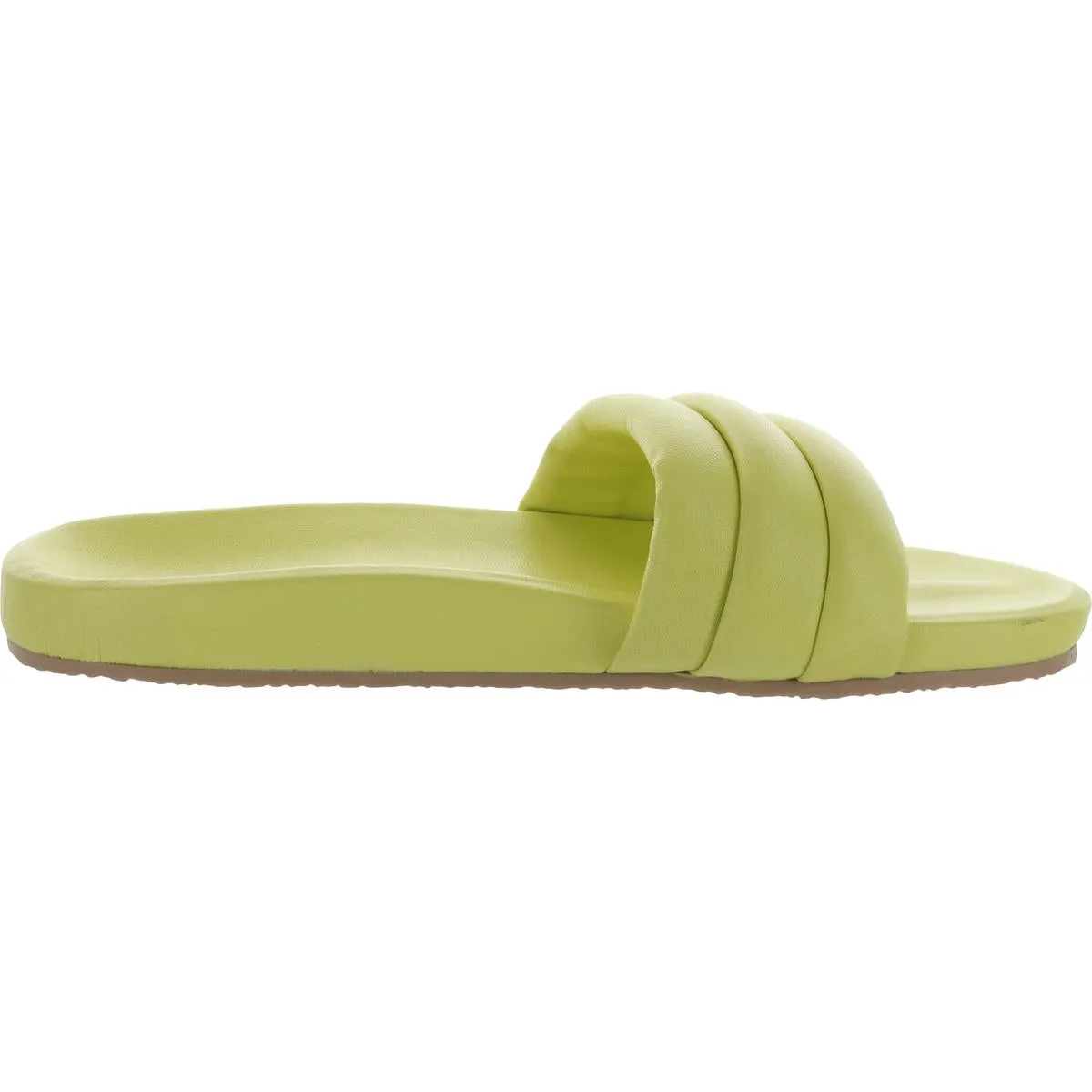 Low Key Womens Leather Open Toe Flat Sandals