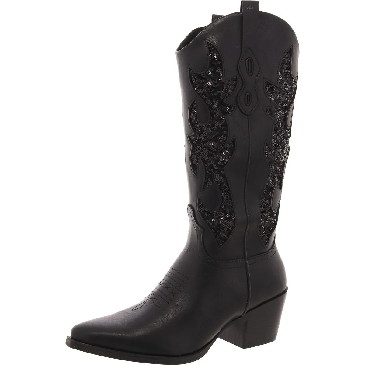 Lucah Womens Sequin Pointed toe Cowboy, Western Boots