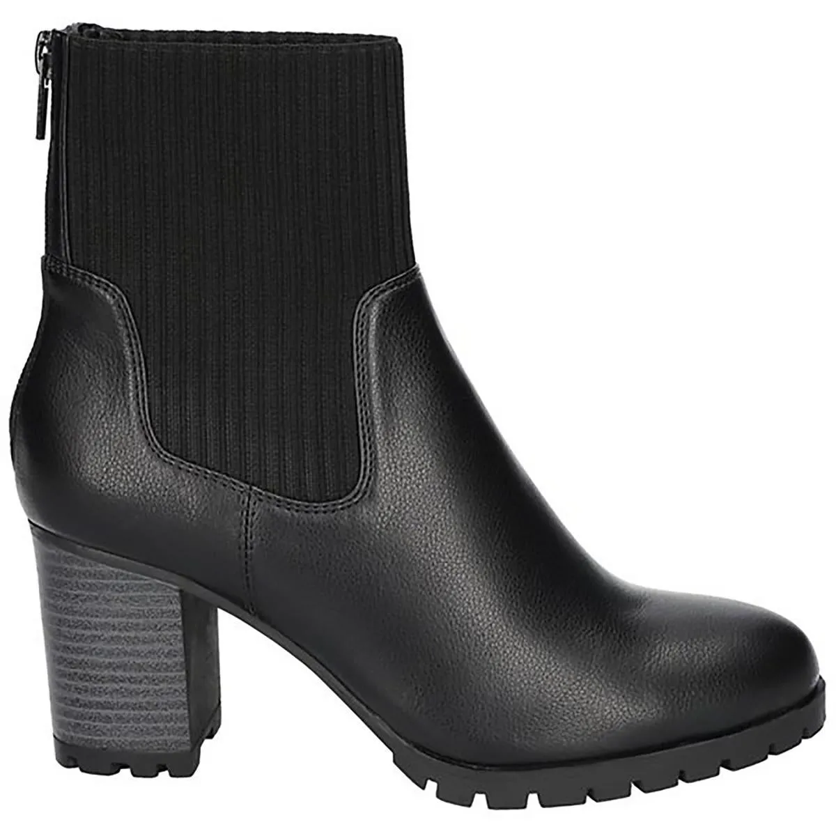 Lucia Womens Faux Leather Zip Up Ankle Boots