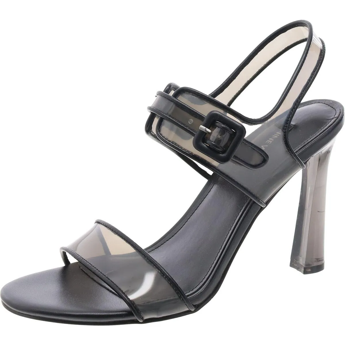 Lucile Womens Buckle Transparent Ankle Strap